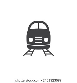 Metro train icon in flat style. Subway vector illustration on isolated background. Transport sign business concept.