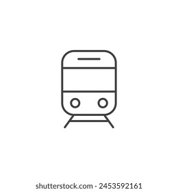 Metro train icon in flat style. Subway vector illustration on isolated background. Transport sign business concept.