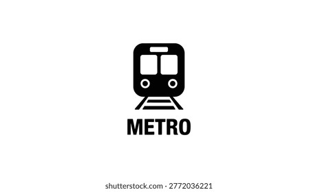 metro train icon with front view subway symbol minimal flat design urban public transportation concept city commute and transit system