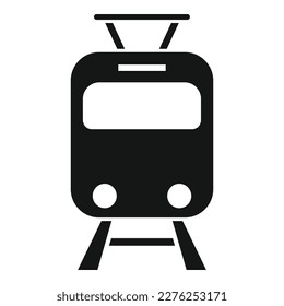 Metro train icon simple vector. City waiting. Public transport
