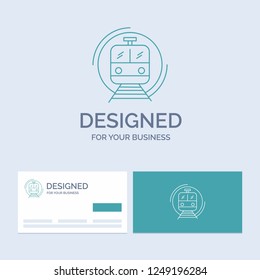 metro, train, smart, public, transport Business Logo Line Icon Symbol for your business. Turquoise Business Cards with Brand logo template