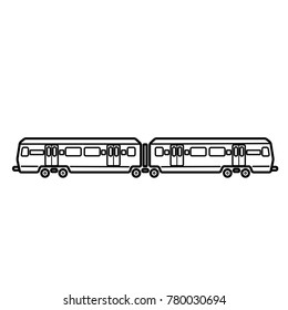 metro train - transportation icon line art