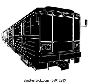 Metro Train Wagon Vector 01