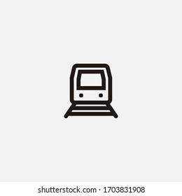 metro transport icon vector illustrator sign
