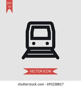 Metro transport vector icon, illustration symbol