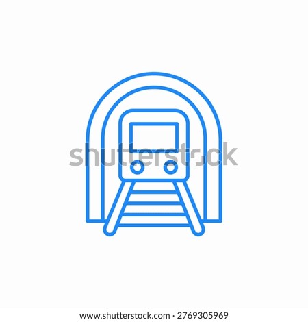 metro tunnel icon sign vector
