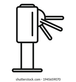 Icono del torniquete del metro. Símbolo del icono del vector del torniquete de Metro para el diseño web aislado en fondo blanco