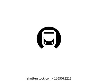 Metro vector flat icon. Isolated subway, underground emoji illustration 