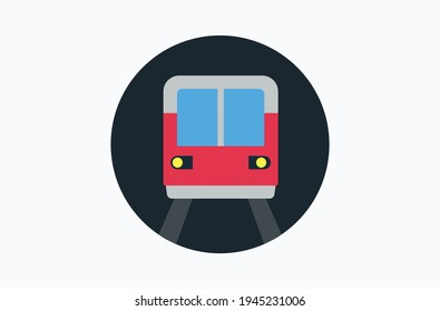 Metro vector flat icon. Isolated subway, underground emoji illustration
