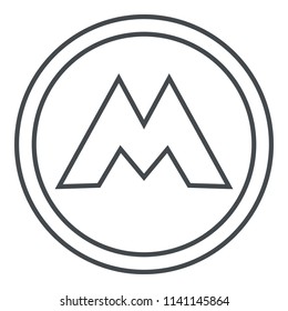 Metro vector icon