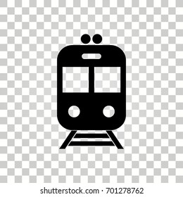 Metro vector icon. Black illustration isolated for graphic and web design.