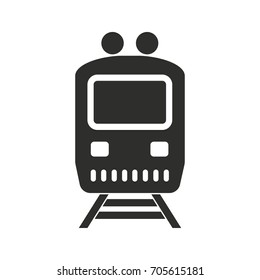 Metro vector icon. Black illustration isolated on white background for graphic and web design.