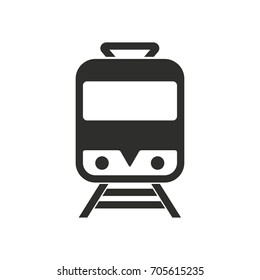 Metro vector icon. Black illustration isolated on white background for graphic and web design.
