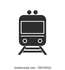 Metro vector icon. Black illustration isolated on white background for graphic and web design.