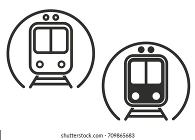 Metro vector icon. Black illustration isolated on white background for graphic and web design.