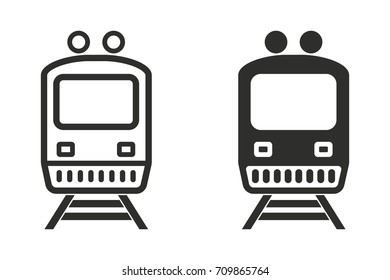 Metro vector icon. Black illustration isolated on white background for graphic and web design.