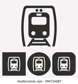 Metro vector icon. Illustration isolated for graphic and web design.