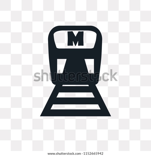 Metro vector icon isolated on transparent\
background, Metro logo\
concept