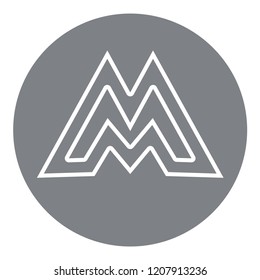 Metro vector icon. Subway symbol. Metropolitan  sign. 