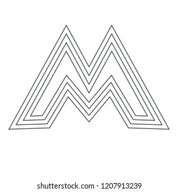 Metro vector icon. Subway symbol. Metropolitan  sign. 