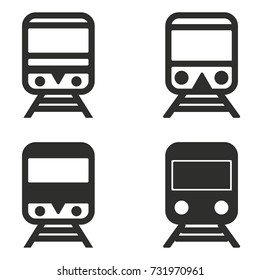 Metro vector icons set. black Illustration isolated for graphic and web design.