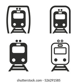 Iconos vectoriales de metro establecidos. Ilustración aislada para diseño gráfico y web.