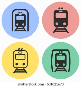 Metro vector icons set. Illustration isolated for graphic and web design.