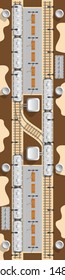 Metro. View from above. Vector illustration.