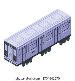 Metro wagon icon. Isometric of metro wagon vector icon for web design isolated on white background