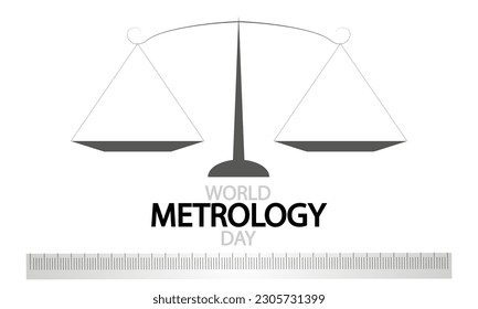 Metrology day world ruler and scales, vector art illustration.