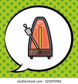 Metronome doodle, speech bubble