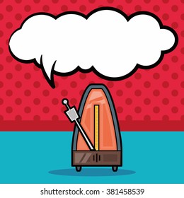 Metronome doodle, speech bubble