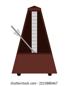 Metronome flat icon. Flat design style vector icon, isolated on white background. Control metronome icon. Color illustration.