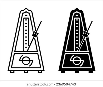 Icono De Metronoma, Creador De Clic Audible En Una Ilustración De Arte Vector De Intervalo Regular