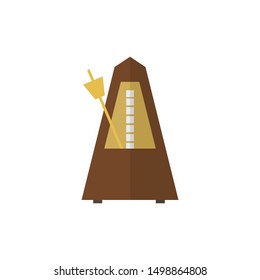 Metronome icon. Flat vector illustration on white background. EPS 10