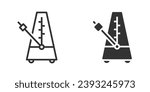 Metronome icon isolated on a white background. Vector illustration.