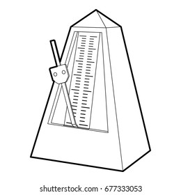 Metronome icon. Outline illustration of metronome vector icon for web design