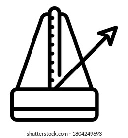 Metronome icon. Outline metronome vector icon for web design isolated on white background