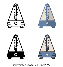 Das Metronome-Symbol ist perfekt für die Darstellung eines Geräts, das von Musikern verwendet wird, um Zeit zu halten und das Tempo beizubehalten.