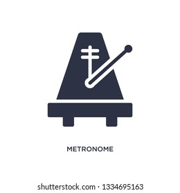 metronome icon. Simple element illustration from music concept. metronome editable symbol design on white background. Can be use for web and mobile.