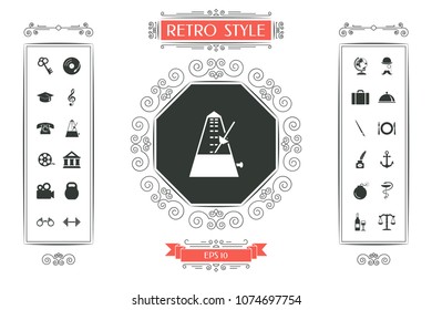Metronome icon symbol