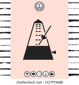 Metronome icon symbol