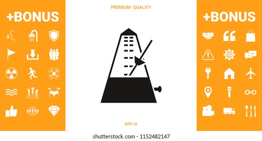 Metronome icon symbol