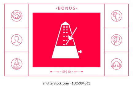 Metronome icon symbol