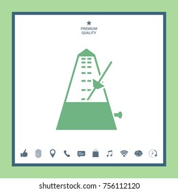 Metronome icon symbol 