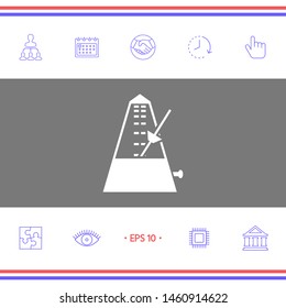 Metronome icon symbol, elements for your design