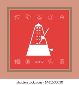 Metronome icon symbol, elements for your design