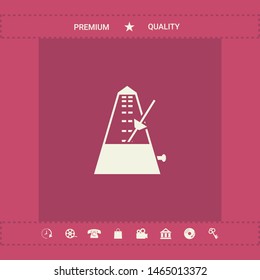 Metronome icon symbol, elements for your design