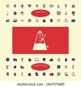 Metronome icon symbol, elements for your design