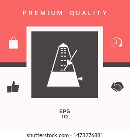 Metronome icon symbol, elements for your design